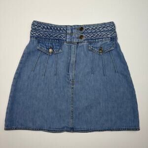 Free People High Waist Denim Skirt